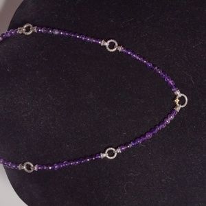 RARE Barbara Bixby SS 18k Amethyst Necklace